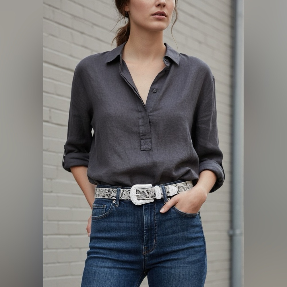 Lovers + Friends Velma Snakeskin Belt